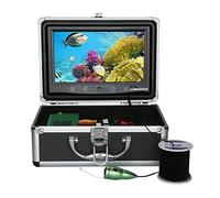 SHEHUALI Telecamera Subacquea, Kit videocamera da pesca subacquea da 10 m 1000TVL 6 PCS. bianco GUIDATO Luci con monitor a colori da 9 "pollici,Fishfinder(F003AJ-20M-W)