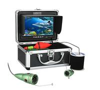 SHEHUALI Telecamera Subacquea, Kit videocamera da pesca subacquea da 10 m 1000TVL 6 PCS LED. Luci con monitor a colori pollici,Fishfinder(F009MJ-10M-W)