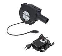 SHEHUALI Ventilatore centrifugo, Ventilatore for barbecue 12V 1.2A 4300 RPM Ventilatore ad aria Velocità regolabile for barbecue Picnic Camping Fire Carbone d'avviamento(-EU-26)