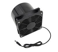 SHEHUALI Ventilatore, Ventilatore di scarico solare da 5,5x2,1 mm, 12 V, alimentato da pannello solare, estrattore d'aria