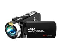 SHEHUALI Videocamera, 4K Portable Digital photography Camera 2 in1 Photo Video Record DV Travel Video Camera 18X Zoom 3'' Rotatable Screen With Flash(With 32GB Card,Standard)