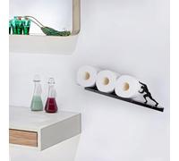 Sheif - Supporto portarotoli per carta igienica, supporto da parete divertente e versatile per bagno, decorazione da parete in metallo per rotoli di fazzoletti, salviettine, asciugamani