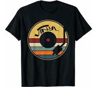 SHEIRYTOO Retro Vinyl Record - Vintage Vinyls Lp Record T-Shirt Men's Man Black 3XL