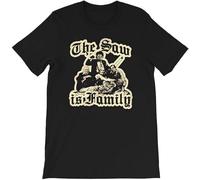 SHEIRYTOO The Saw Is Family Leatherface Horror Tees Jackson HAL Hartman Lizzy Vintage Gift Unisex T-Shirt Men's Male Black L