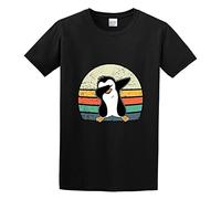 SHEIRYTOO Xiaoming Penguin Born To Be Root Not To Re Boot T-Shirt Men's Male Black L