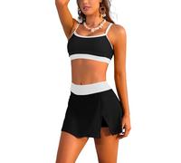 SHEKINI Bikini da Donna Costume da Bagno Due Pezzi Imbottito Push up Bikini Set Costumi da Mare Pantaloncini a Vita Alta Swimwear Beachwear