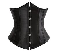 SHEKINI Elegante Corsetto Sottoseno Donna Underbust Waist Trainer in Raso Bustino Body Shaper Stringivita Modellante Dimagrante con G-String