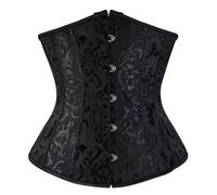 SHEKINI Elegante Corsetto Sottoseno Donna Underbust Waist Trainer in Raso Bustino Body Shaper Stringivita Modellante Dimagrante con G-String