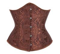 SHEKINI Elegante Corsetto Sottoseno Donna Underbust Waist Trainer in Raso Bustino Body Shaper Stringivita Modellante Dimagrante con G-String
