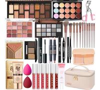 SHELAKIN Set di trucco tutto in uno, per donne, set completo, set regalo da viaggio per donne, adolescenti e ragazze, include ombretto, rossetto, D