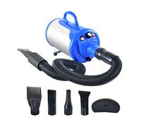 Shelandy Essiccatore a pressione per animali 3.2 HP, controllo temperatura e velocità d'aria, motore silenzioso, coperchi anti rumore, riduzione del suono, 4 punte staccabili, tubo lungo e flessibile