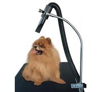 SHELANDY Tavolo per la toelettatura di Animali Domestici, Supporto per asciugacapelli, Supporto per Tubo Flessibile, Mani libere, in Acciaio Inox, Terzo Braccio Regolabile con Morsetto