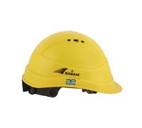 Shelblast Casco Di Sicurezza Con Gola In Plastica E Visiera (Giallo Limone) GEc