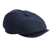 'Shelby' Cappello Piatto In Lana A Treccia Navy Con Bottone Di Gamble & Gunn