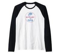 Shelby Distressed Shelby Cobra Round Logo Retro Sports Car Maglia con Maniche Raglan