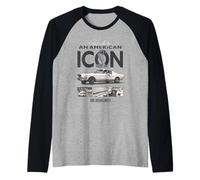 Shelby GT 350 American Icon Details Vintage Sports Car Maglia con Maniche Raglan