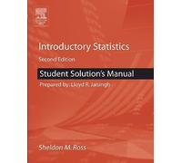 Sheldon M. Ross Student Solutions Manual for Introductory Statistics (Tascabile)