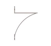 Shelf-Made Mensola in Acciaio Lewiston 19 cm Dimensioni: Diametro 1,6 cm x Larghezza 27 cm. H Nichel Satinato, 45 kg, Staffa Decorativa per mensola