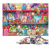 Shelf Party Time Puzzle in Legno 500 Pezzi Adulto Puzzle Regalo Per Amore E Amico Per Gioco Familiare Gioco Education Decorazione Interna Unica Stress Relief Toy 500pcs (52x38cm)