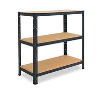 shelfplaza® 100x40x30cm HOME Scaffale metallo per carichi pesanti antracite con 3 ripiani con 175kg capacità di carico/Scaffali in metallo per garage come scaffali per ripostiglio o officina