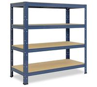 shelfplaza® 100x70x45cm HOME Scaffale metallo per carichi pesanti blu con 4 ripiani con 175kg capacità di carico/Scaffali in metallo per garage come scaffali per ripostiglio o officina