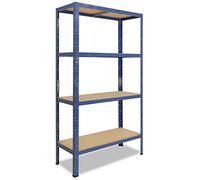 shelfplaza® 155x100x40cm HOME Scaffale metallo per carichi pesanti blu con 4 ripiani con 175kg capacità di carico/Scaffali in metallo per garage come scaffali per ripostiglio o officina