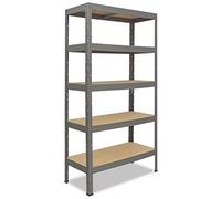 shelfplaza® 200x100x40cm PRO Scaffale metallo per carichi pesanti grigio con 5 ripiani con 200kg capacità di carico/Scaffali in metallo per garage come scaffali per ripostiglio o officina