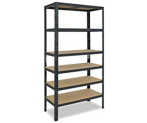 shelfplaza® 200x70x40cm HOME Scaffale metallo per carichi pesanti antracite con 6 ripiani con 145kg capacità di carico/Scaffali in metallo per garage come scaffali per ripostiglio o officina