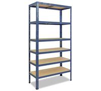 shelfplaza® 230x100x40cm HOME Scaffale metallo per carichi pesanti blu con 6 ripiani con 145kg capacità di carico/Scaffali in metallo per garage come scaffali per ripostiglio o officina