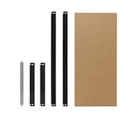 shelfplaza® 80x23 cm BLACK Set completo di ripiani in nero per scaffalature a incastro/Ripiani in HDF/Ripiani aggiuntivi per scaffalature per carichi pesanti