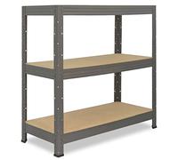 shelfplaza® 90x75x60cm PRO Scaffale metallo per carichi pesanti grigio con 3 ripiani con 200kg capacità di carico/Scaffali in metallo per garage come scaffali per ripostiglio o officina