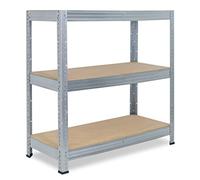shelfplaza® 90x80x40cm PRO Scaffale metallo per carichi pesanti zincato con 3 ripiani con 200kg capacità di carico/Scaffali in metallo per garage come scaffali per ripostiglio o officina