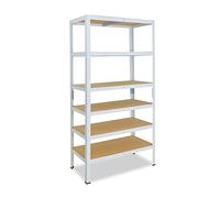 shelfplaza Home 230x80x50cm scaffale pesante bianco: 6x145kg