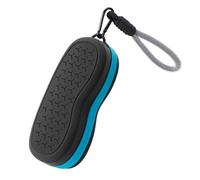 Shelinc Custodia per occhialini da nuoto con moschettone e cinghia, custodia protettiva morbida con fori di ventilazione traspiranti