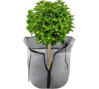 SHELIZI Copertura Vasi Fiori Invernale - Protezione Contro Il Gelo: Impermeabile & Isolante Termico, Riutilizzabile con Corda & Cerniera, Adatta a Vasi, Arbusti & Alberi da Frutto Gray 45 * 70cm