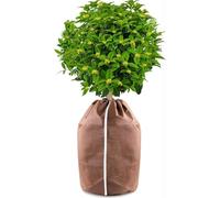 SHELIZI Copertura Vasi Fiori Invernale - Protezione Contro Il Gelo: Impermeabile & Isolante Termico, Riutilizzabile con Corda & Cerniera, Adatta a Vasi, Arbusti & Alberi da Frutto Khaki 45 * 50cm