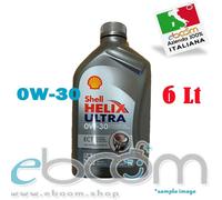 SHELL 0W30 HELIX ULTRA ECT Fully Synthetic per diesel e benzina C3 LL-04 6 LT