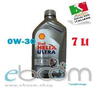 SHELL 0W30 HELIX ULTRA ECT Fully Synthetic per diesel e benzina C3 LL-04 7 LT