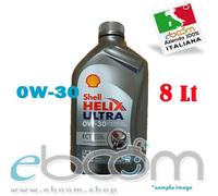 SHELL 0W30 HELIX ULTRA ECT Fully Synthetic per diesel e benzina C3 LL-04 8 LT