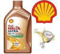SHELL 0W30 Olio motore Auto Helix Ultra ECT Diesel e benzina C2/C3 1LT LITRO