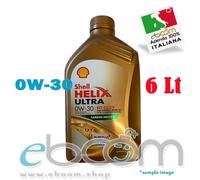 SHELL 0W30 Olio motore Auto Helix Ultra ECT Diesel e benzina C2/C3 6 Litri