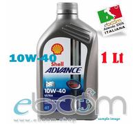 SHELL 10W40 Olio motore Moto 4T ADVANCE ULTRA 100% SINTETICO 1 Litro