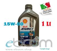 SHELL 15W50 Olio motore Moto 4T ADVANCE ULTRA 100% SINT. Approvato Ducati 1 LT