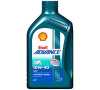 OLIO MOTORE 1 LITRO SHELL 550053815 ADVANCE 4T AX7 10W40 (SM/MA2), BLU, 200043