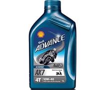Shell Advance 4T AX 7 10W40 SLMA2 Latta da 1 litro - Per moto ad alte prestazioni