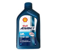 Shell Advance 4T AX7 15W50 Semisinthetic Motorcycle Oil 1 Litro