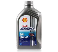 SHELL Advance 4T Ultra 10w-40 100% Synthetic Motorcycle Oil 1 Litro