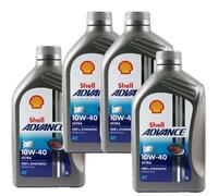 Shell Advance 4T Ultra 10W40 API SM Jaso MA2-100% Sintetico - Nuova Formula Pure