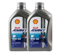 Shell Advance 4T Ultra 10W40 API SM MA2-100% Sintetico - Nuova Formula PurePlus