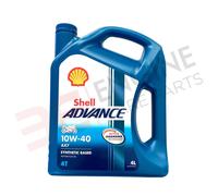Shell Advance AX7 10W-40 4T Olio per Moto Semi Sintetico 4 Litri 4L